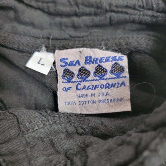 Sea Breeze of California Unisex Large Cotton Preshrunk Button Shirt Drawstring - Picture 3 of 7